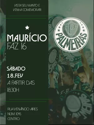 Criar convite de Palmeiras online grátis