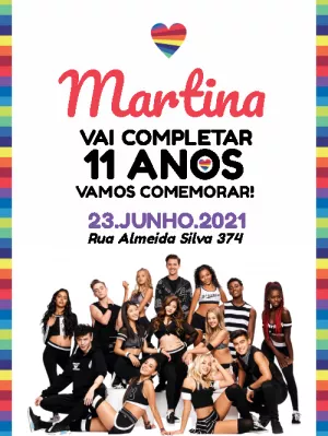 Convite aniversário Now United