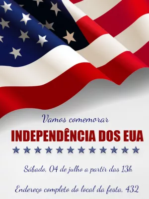 Convite Independência dos EUA