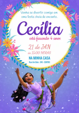 Isabela Encanto birthday invitation