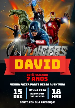 Avengers Birthday Invitation