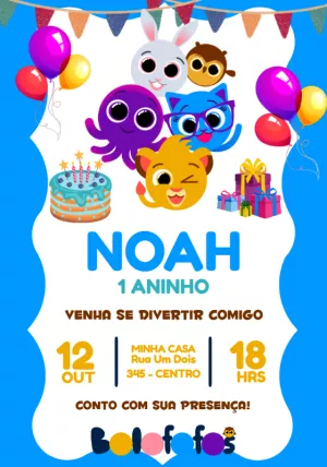 Bolofofos Birthday Invitation