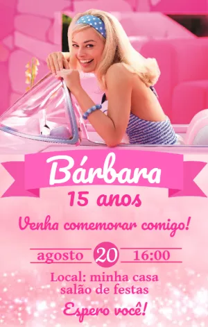 Convite digital barbie o filme Edite Online