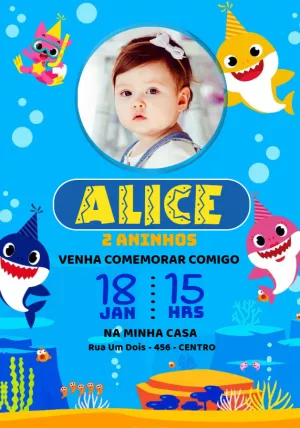 Invitación de cumpleaños de Baby Shark, edítate en CANVA, invitación de Baby  Shark, invitación de Baby Shark, Baby Shark pinkfong, descarga digital -   España