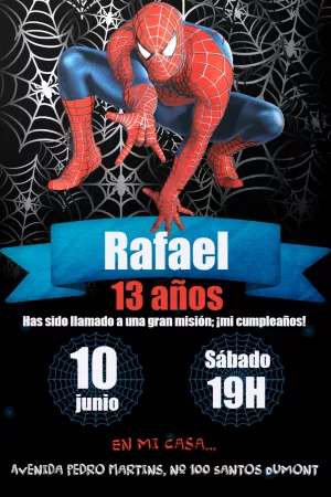 Invitación en línea Invitación digital de Spider Man