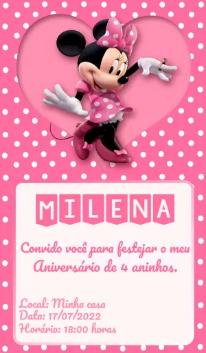 Tarjeta Digital cumpleaños Minnie Mouse