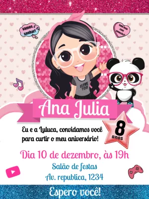 Etiqueta Escolar Luluca Panda - Fazendo a Nossa Festa