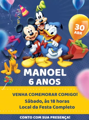 Mickey Mouse Birthday Invitation