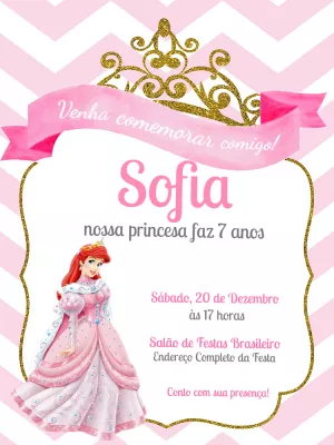 Invitación de cumpleaños de la princesa Ariel