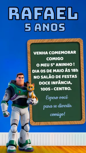 Buzz Lightyear Birthday Invitation