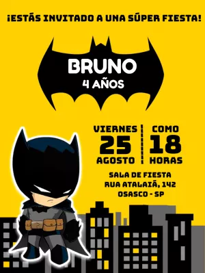 Top 54+ imagen invitaciones batman