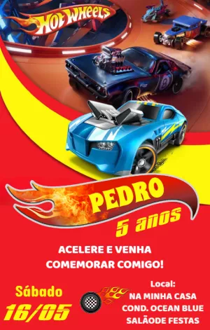 Hotwheels Birthday Invitation