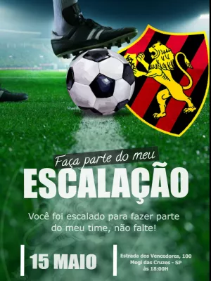 Convite De Futebol Online Edite Online