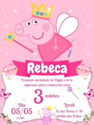 GRATIS] Tarjeta y Video Invitación de Peppa Pig 