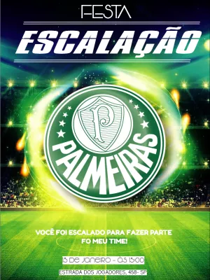 Criar convite de Palmeiras online grátis