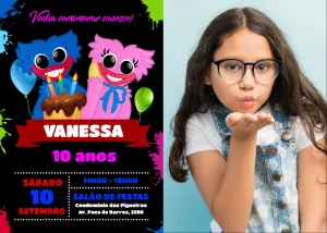 ▷ Convite Digital Festa de Aniversário Surpresa da Poppy Playtime