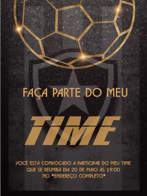 Botafogo Football birthday invitation