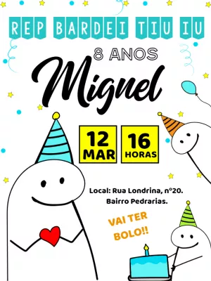 Invitación de cumpleaños de Flork Bentô