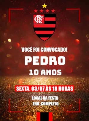 Convite Aniversário Flamengo