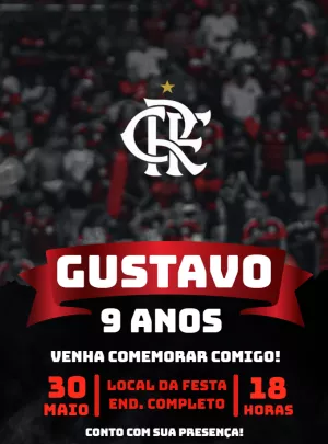 Flamengo CRF Birthday Invitation