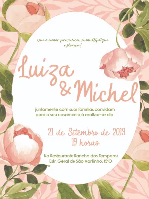 Shabby Chic Floral Wedding Invitation