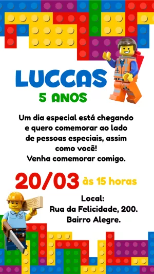 Lego birthday invitation