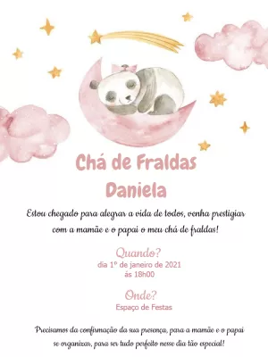 convite chá de fraldas Edite Online