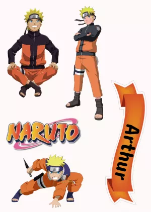 Topo de bolo Naruto para imprimir