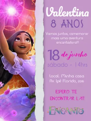 Convite Encanto Mirabel Disney Digital Whatsapp Virtual