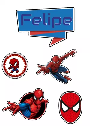 Topo De Bolo Topper De Bolo Personalizado Homem Aranha