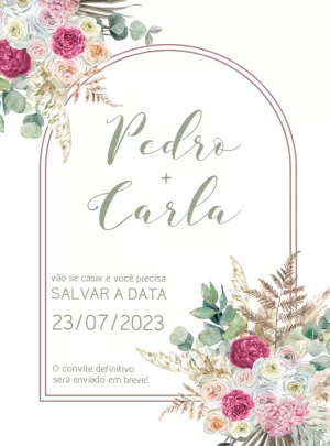 Save the date - casamento floral