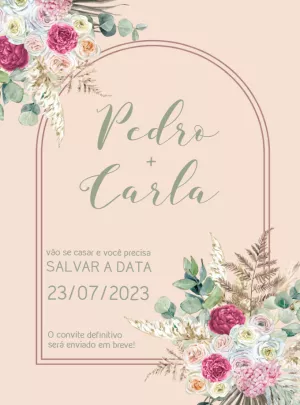 Save the date- casamento floral