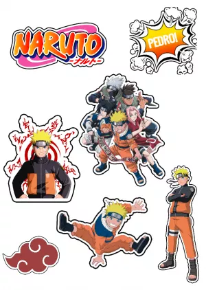 Topo de Bolo para Imprimir do Naruto