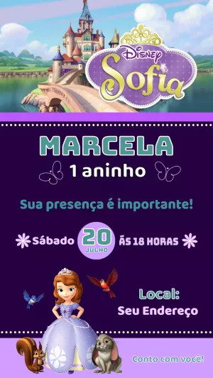 Princess Sofia birthday invitation