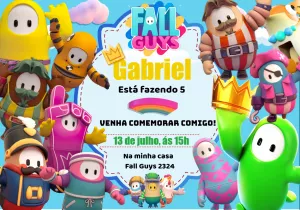 Etiqueta Escolar Stumble Guys - Fazendo a Nossa Festa