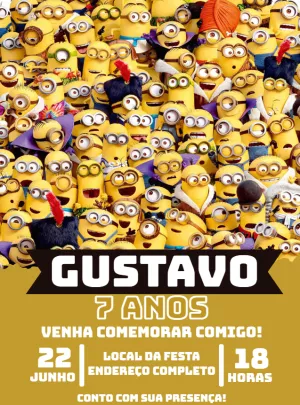 Minions birthday invitation