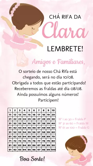 Convite Virtual + Lembrete, Rosê & Preto