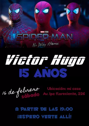 Hacer una invitación online invitación digital Cumpleaños Spiderman: no  homecoming