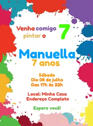 Fazendo a Minha Festa para Colorir: Imagens Pintando o 7!