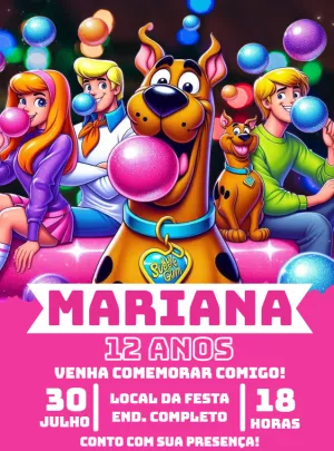 Invitation d'anniversaire de Scooby Doo