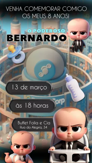 L'invitation d'anniversaire de Boss Baby