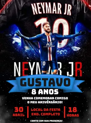 Neymar JR Birthday Invitation