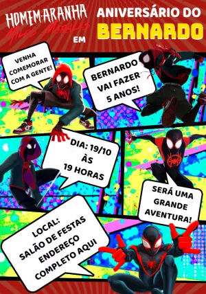 Convite Digital Homem Aranha – Montando a Sua Festa Oficial