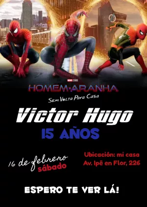 Hacer una invitación online invitación digital Cumpleaños Spider-Man: no  homecoming