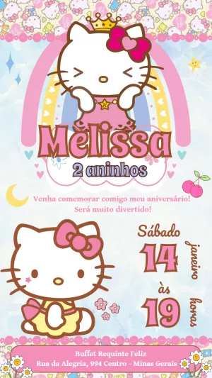 Hello Kitty birthday invitation