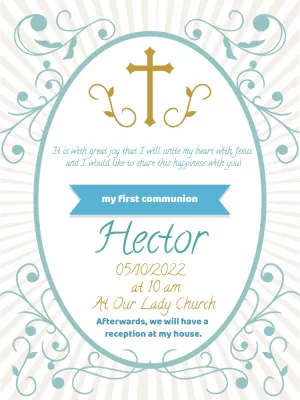 Make an invitation online digital invitation first communion