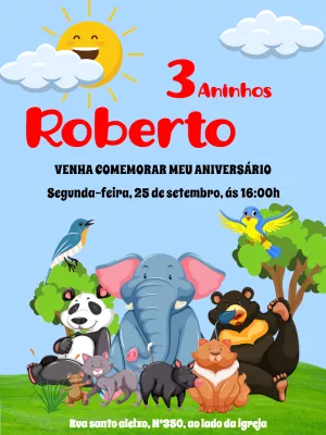 Convite aniversário Fazendinha