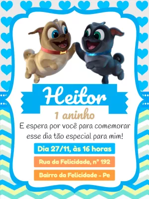 ▷ Invitación Digital Fiesta de Cumpleaños Bluey y Bingo