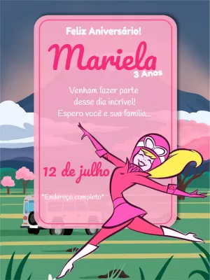 Charming Penélope birthday invitation