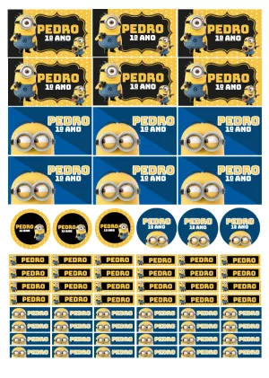 Etiqueta Escolar Minions